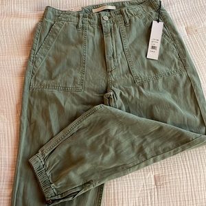 Joe’s army green joggers